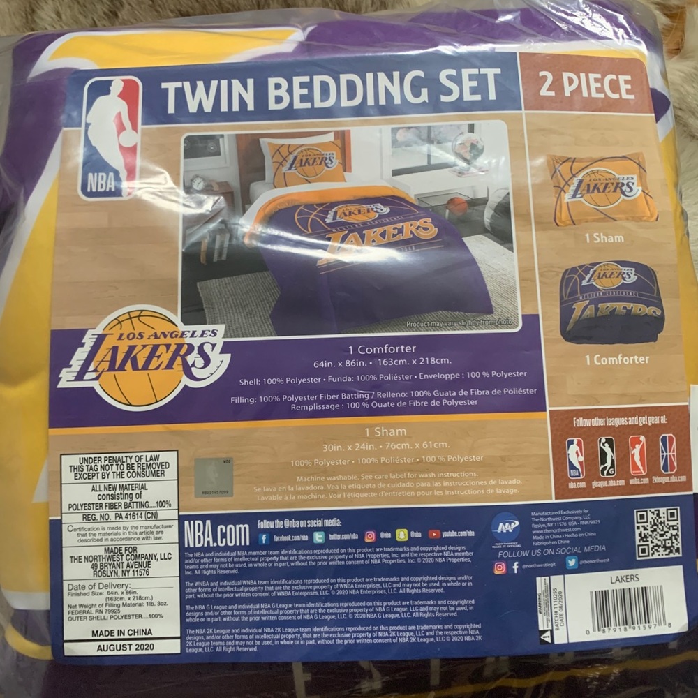 NBA Lakers Twin Bedding Set
